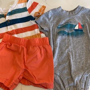3-6 mo  | Tee + shorts outfit  | Child of Mine 🦖 EUC Bundle discounts offered.